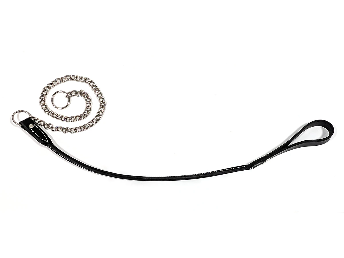 Leather Show Lead with 20" Chain - Image 2