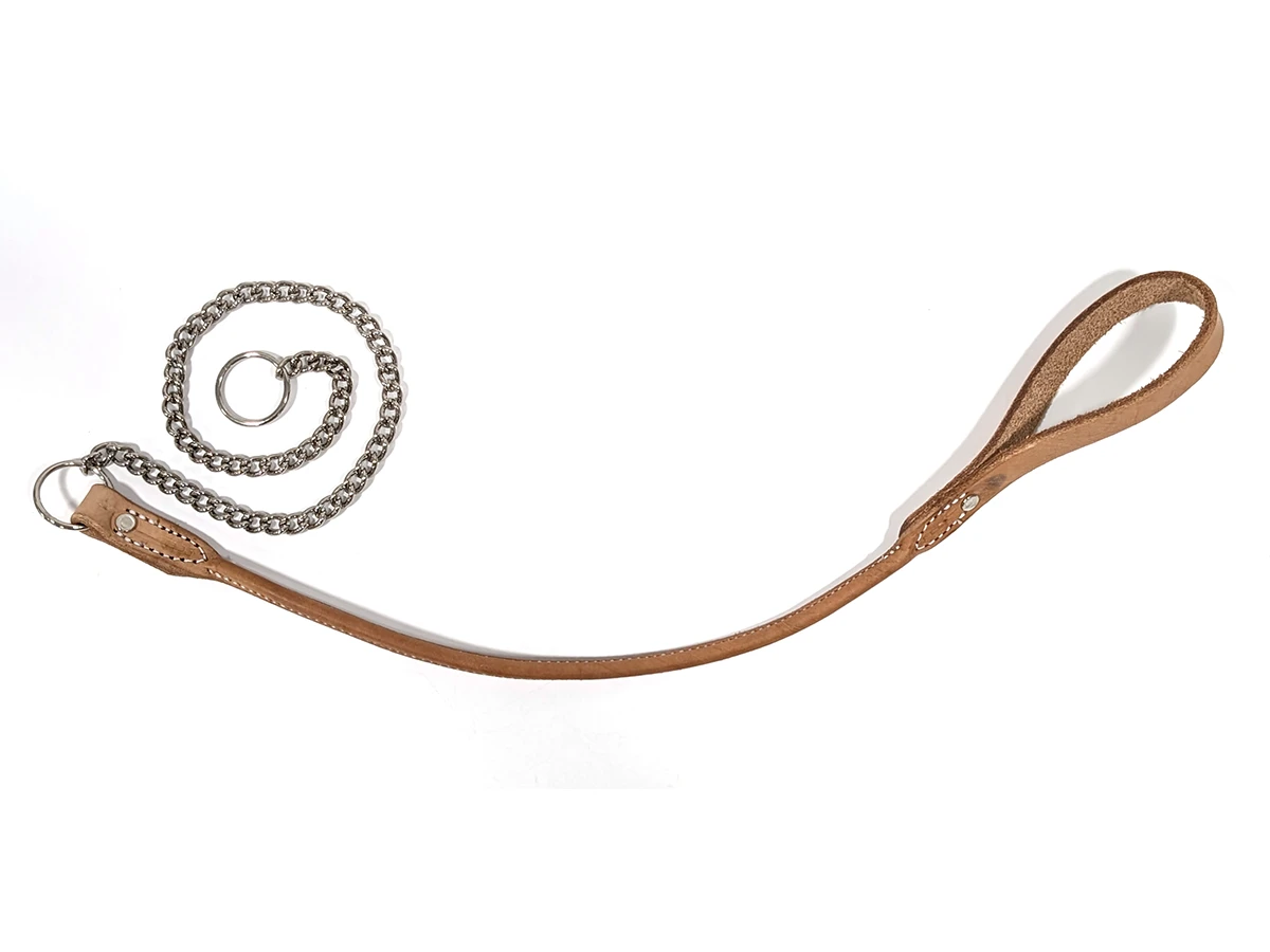 Leather Show Lead with 20" Chain - Image 4